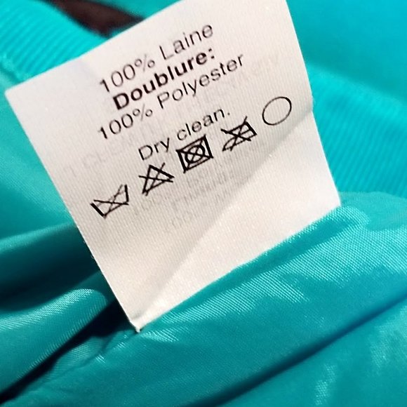 New J Crew Sterling Pencil Skirt 12P Womens Blue Green Double Serge Wool Pockets - Picture 10 of 10